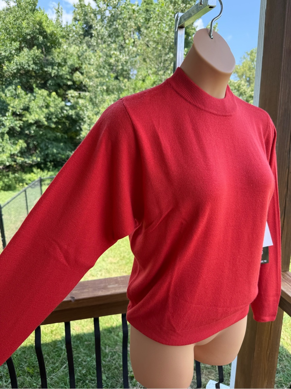 NWT SAG HARBOR PUMPKIN ORANGE ACRYLIC SWEATER WOMEN’S SIZE MEDIUM
